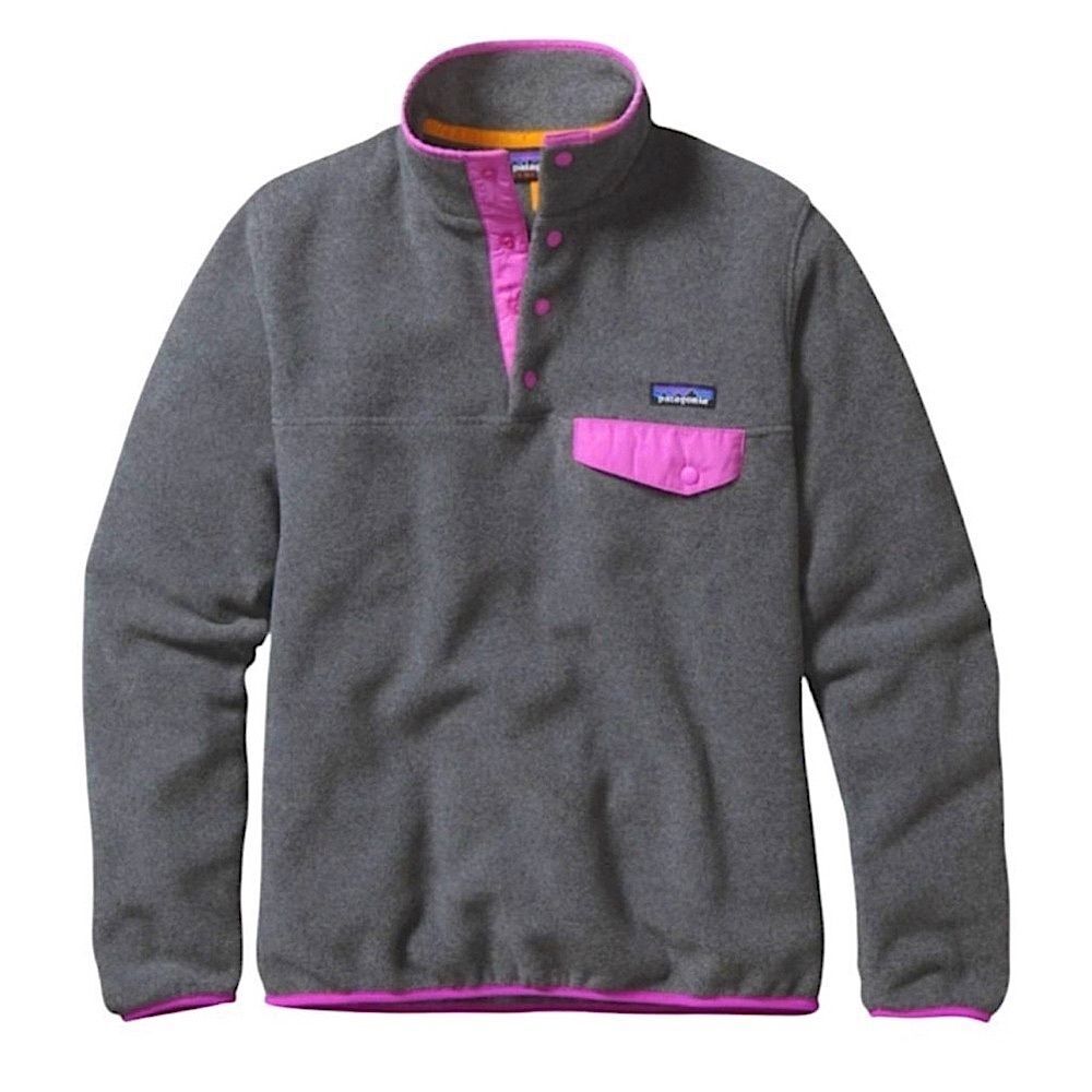 Patagonia Lightweight Synchilla Snap-T Fleece Pullover Grey Pink Women’s S 25455
